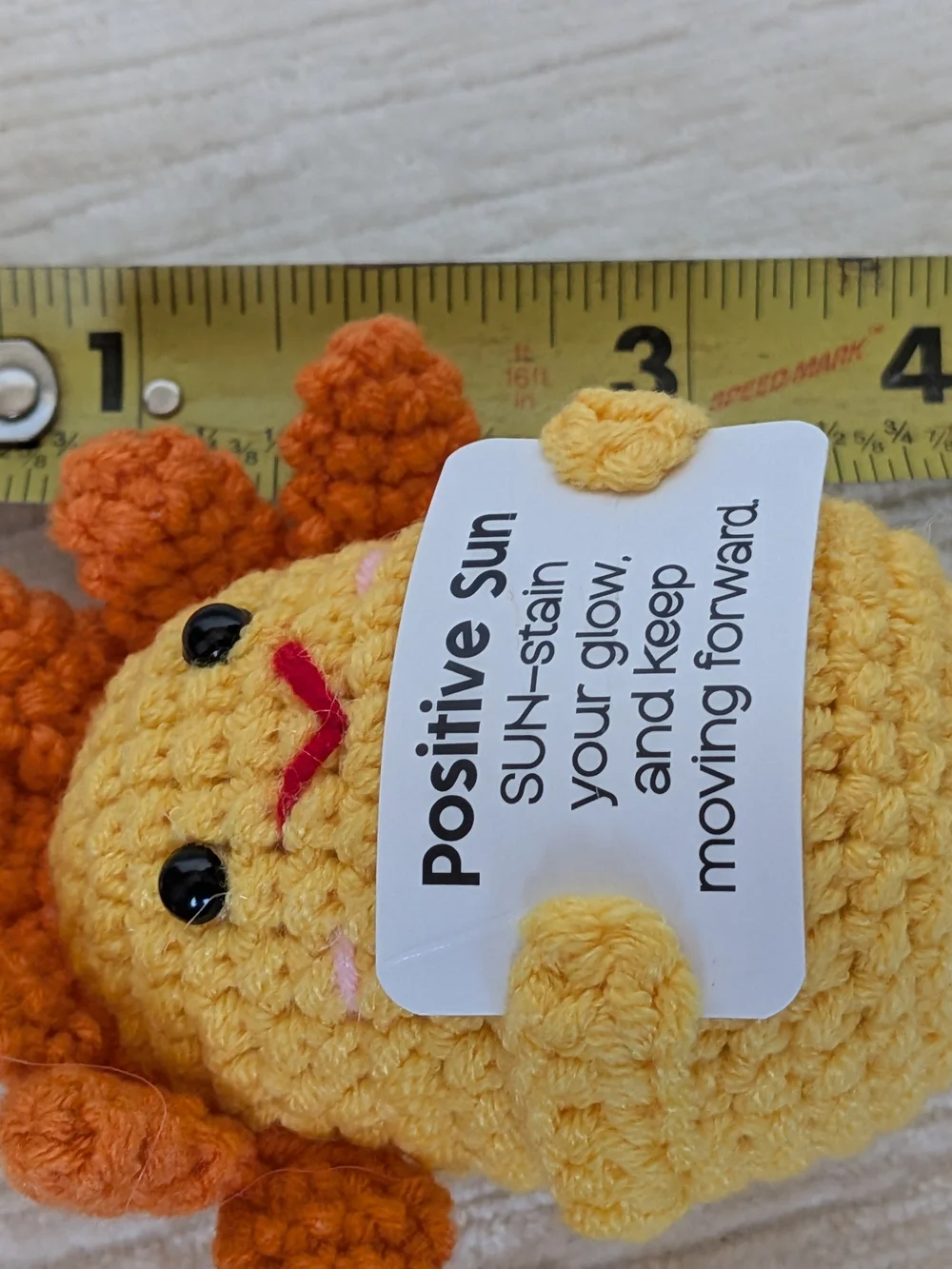 Positive Sun  Star And Moon Crochet Plush - Yellow & Orange All 3 - Picture 8 of 10
